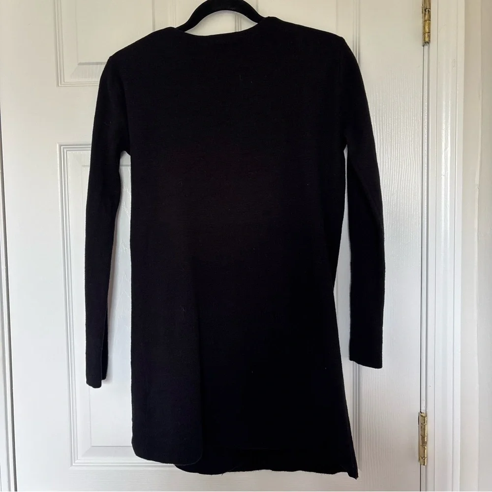 J. Crew Black Collarless Sweater Blazer Size Extra Extra Small